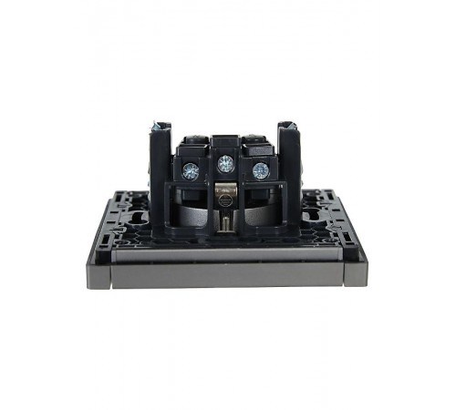 FORTE&PIANO Розетка с заземлением в/к 16А FP516 сталь  FP-R11-16-K46  IEK