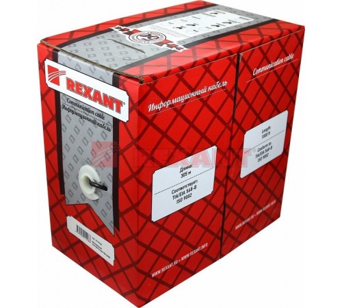 Кабель UTP  2PR  24AWG  CAT5e  305м OUTDOOR   01-0025  REXANT