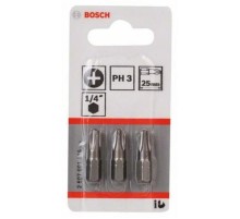 Биты 3шт Extra Hard 25 мм Ph3   2607001515  BOSCH