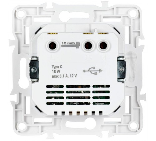 SKANDY Розетка с заземлением с защитными шторками 16А с USB C 18Вт SK-R17G графит   SK-R14-16-U14-018-K53  IEK