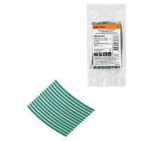 Набор трубок термоусаживаемых, не поддерживающих горение, клеевых, длиной 10 см ТТкНГ(3:1) "Моноцвет, зелёный 2,4/0,8 "  SQ0548-2602  TDM