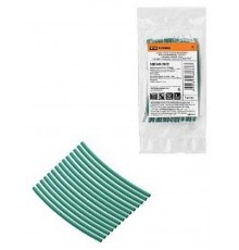 Набор трубок термоусаживаемых, не поддерживающих горение, клеевых, длиной 10 см ТТкНГ(3:1) "Моноцвет, зелёный 2,4/0,8 "  SQ0548-2602  TDM