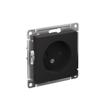 AtlasDesign Карбон Розетка без заземления со шторками, 16А, механизм  ATN001049  SE