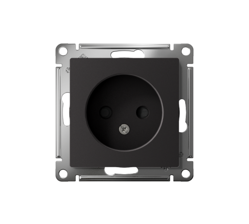 AtlasDesign Карбон Розетка без заземления со шторками, 16А, механизм  ATN001049  SE