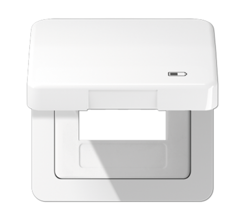 Рамка с подпружиненной крышкой для USB-механизмов, с центральной платой CD590KLUSBWW Jung