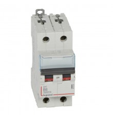 Выключатель автоматический двухполюсный DX3 6000 6А B 10кА  407506  Legrand