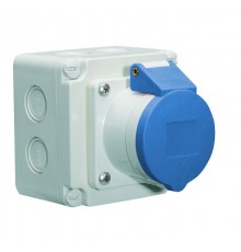 Розетка для настенного монтажа Quick-Connect с монтажной коробкой 16А 5р 230В 9h 102х102 I 110547-Bals I Bals