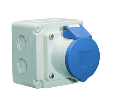 Розетка для настенного монтажа Quick-Connect с монтажной коробкой 16А 5р 230В 9h 102х102 I 110547-Bals I Bals