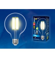 Лампа светодиодная LED-G95-15W/3000K/E27/CL PLS02WH LED. "шар", прозр.3000К Серия Sky  UL-00004864  Uniel