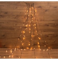 Елочная гирлянда с кольцом, 7 нитей по 1,5 метра, цвет диодов теплый белый, не соединяется  235-076  NEON-NIGHT