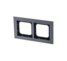 Рамка 2-постовая, Axcent, металл, платина  2CKA001754A4689  ABB