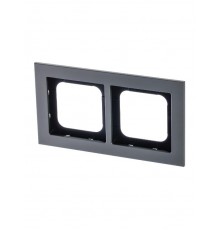 Рамка 2-постовая, Axcent, металл, платина  2CKA001754A4689  ABB