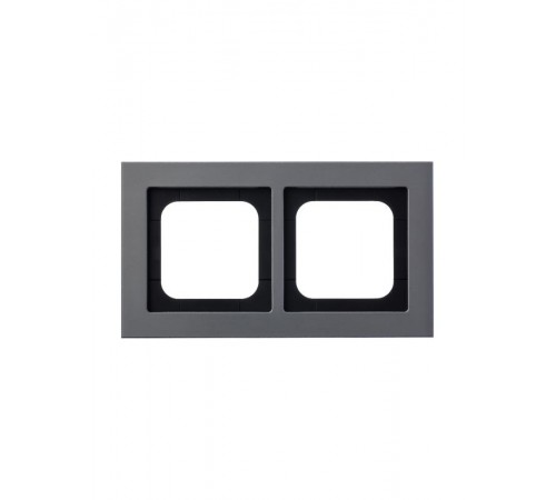 Рамка 2-постовая, Axcent, металл, платина  2CKA001754A4689  ABB