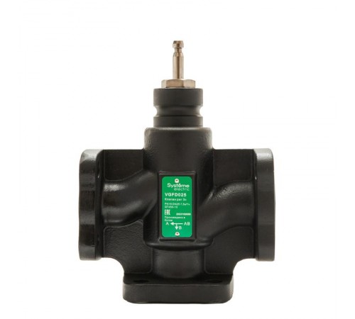 Клапан регулирующий 3-ход разд фланц PN16 DN25 7,5м/ч -20...+130°С  VGFD025  SE