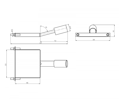 Кронштейн на столб SPP-AC6-0-150-048 430*260*130, d 48mm  Б0047652  ЭРА