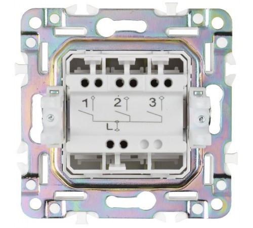 SKANDY Выключатель 3-клавишный 10А SK-V11T титан  SK-V30-0-10-K48  IEK