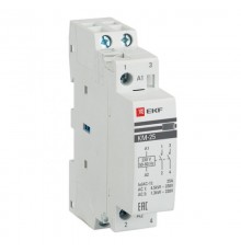 Контактор модульный КМ 25А 2NО (1 мод.) EKF PROxima  km-1-25-20  EKF
