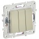SKANDY Выключатель 3-клавишный 10А SK-V11B бежевый  SK-V30-0-10-K10  IEK