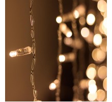 Светодиодная гирлянда ARD-CURTAIN-CLASSIC-2000x6000-CLEAR-1500LED-WATERFALL Warm (230V, 180W)  024873  Arlight