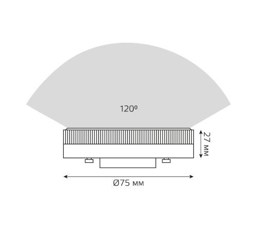 Лампа светодиодная LED 6Вт GX53 220В 2700К  108008106  Gauss