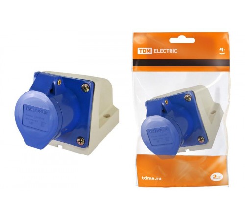 Розетка 133 стационарная 2Р+РЕ 63А 220В IP54   SQ0602-0010  TDM