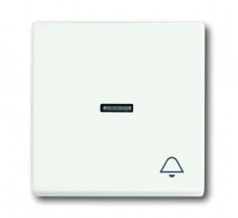 Клавиша для механизма 1-клавишного выключателя, с прозрачной линзой и символом ""ЗВОНОК"", Future/Axcent/Carat/Династия, белый барх  2CKA001751A3030