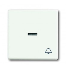 Клавиша для механизма 1-клавишного выключателя, с прозрачной линзой и символом ""ЗВОНОК"", Future/Axcent/Carat/Династия, белый барх  2CKA001751A3030