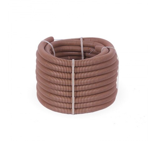 Труба гофрированная ПВХ легкая 350 Н бук д25 (10 м/уп) с/з   PR01.0041  Промрукав