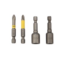 Набор насадок на шуруповерт KRANZ PH2, PZ2 с магнитным держателем 50 мм, головка 8 мм, 10 мм (5 шт./уп.) KR-92-0461  Kranz