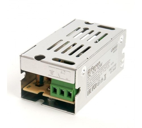 Трансформатор электронный для светодиодной ленты 12W 12V (драйвер), LB002  48005  FERON