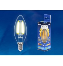 Лампа светодиодная LED-C35-5W/WW/E14/CL/MB GLM10TR LED. "свеча", прозр Серия Multibright. 3000K 100-50-10 .  UL-00002367  Uniel