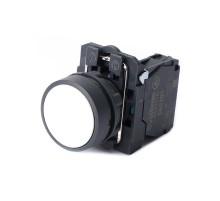 Кнопка SB5 в сборе модульная 22мм белая с возвратом пластик 1НО  SB5AA11  SE