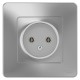 Blanca Алюминий С/У Розетка без заземления без шторок 16А, 250В  BLNRS000013  SE