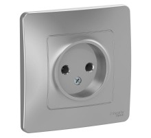 Blanca Алюминий С/У Розетка без заземления без шторок 16А, 250В  BLNRS000013  SE