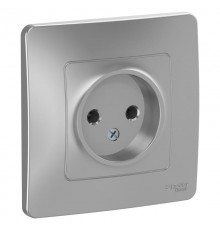 Blanca Алюминий С/У Розетка без заземления без шторок 16А, 250В  BLNRS000013  SE