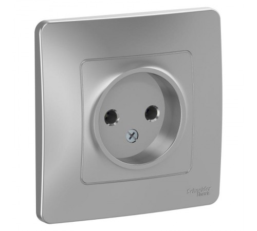 Blanca Алюминий С/У Розетка без заземления без шторок 16А, 250В  BLNRS000013  SE
