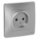 Blanca Алюминий С/У Розетка без заземления без шторок 16А, 250В  BLNRS000013  SE