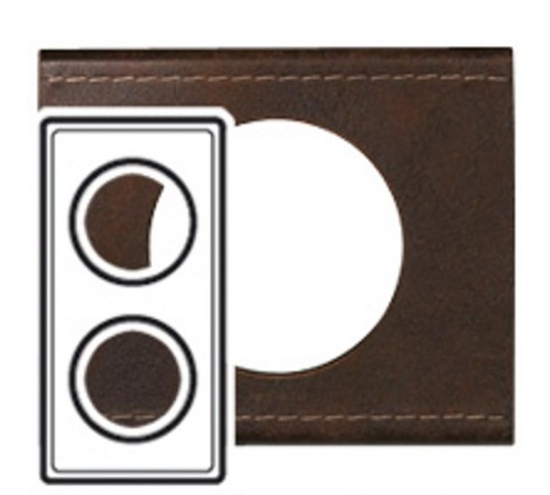 Celiane Коричневая текстурная кожа Рамка 2-я (2+2 мод)  069402  Legrand