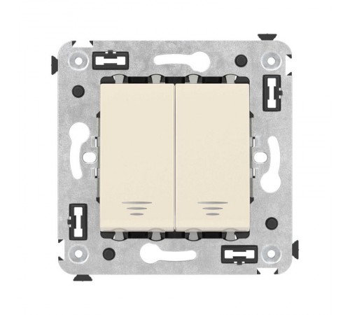 Кнопка двухклавишная в стену, "Avanti", "Ванильная дымка"  4405154  DKC