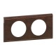 Celiane Коричневая текстурная кожа Рамка 2-я (2+2 мод)  069402  Legrand