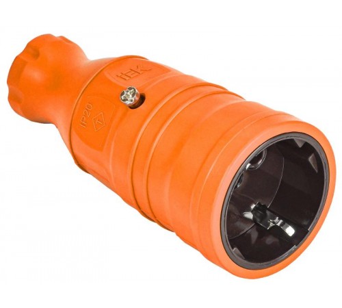 OMEGA Розетка переносная РБп14-1-0м IP20 оранжевая   OM-KR20-16-20-P1-00-K09  IEK