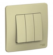 Blanca Бежевый С/У Выключатель 3-кл (cх.1+1+1), 10А, 250B  BLNVS100507  SE
