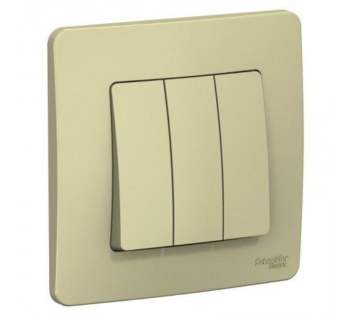 Blanca Бежевый С/У Выключатель 3-кл (cх.1+1+1), 10А, 250B  BLNVS100507  SE