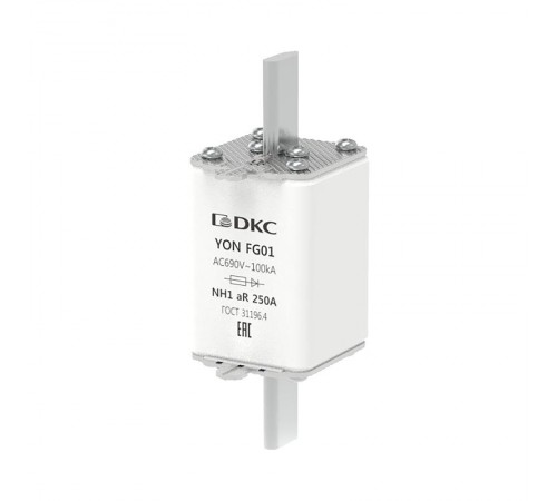 Предохранитель YON ножевого типа FG1 250А 690V характеристика aR  1FG01-0250-690V-AR  DKC