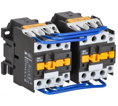 Контактор КМИ-23230 реверс 32А 230В/АС3 2НО  KKM23-032-230-20-1  IEK