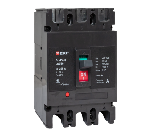 Выключатель автоматический LS250 25кА 3P 225А ProPact  mccb-250-25-3-225-ls  EKF