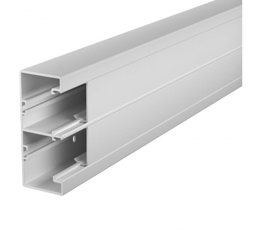 Кабель-канал Rapid 45-2 с 2 крышками 53x130x2000 мм (для ЭУИ 45х45 мм) ПВХ светло-серый RAL 7035  6113202  OBO Bettermann