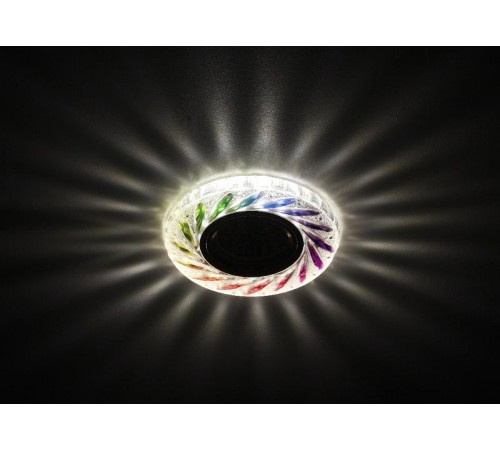 Светильник точечный встраиваемый под лампу DK LD13 MR16 50Вт GU5.3 мультиколор с подсветкой  Б0028090  ЭРА