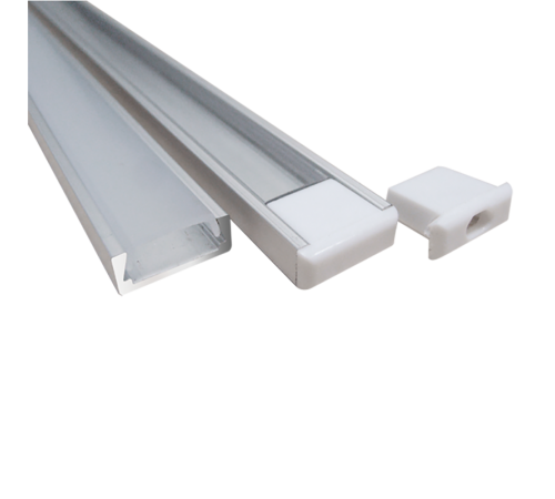 Профиль алюминиевый для светодиодной ленты PAL 1506 накладной анодированный IP20 2м  1009609  Jazzway