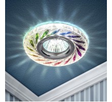 Светильник точечный встраиваемый под лампу DK LD13 MR16 50Вт GU5.3 мультиколор с подсветкой  Б0028090  ЭРА